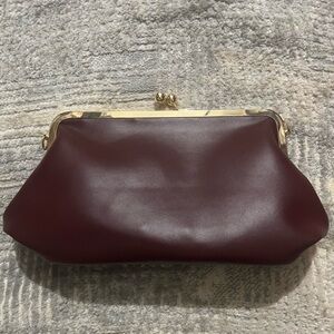 Elegant Burgundy Clutch Bag
